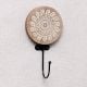 Brown Round Wooden Floral Coat Hooks Wall Mount